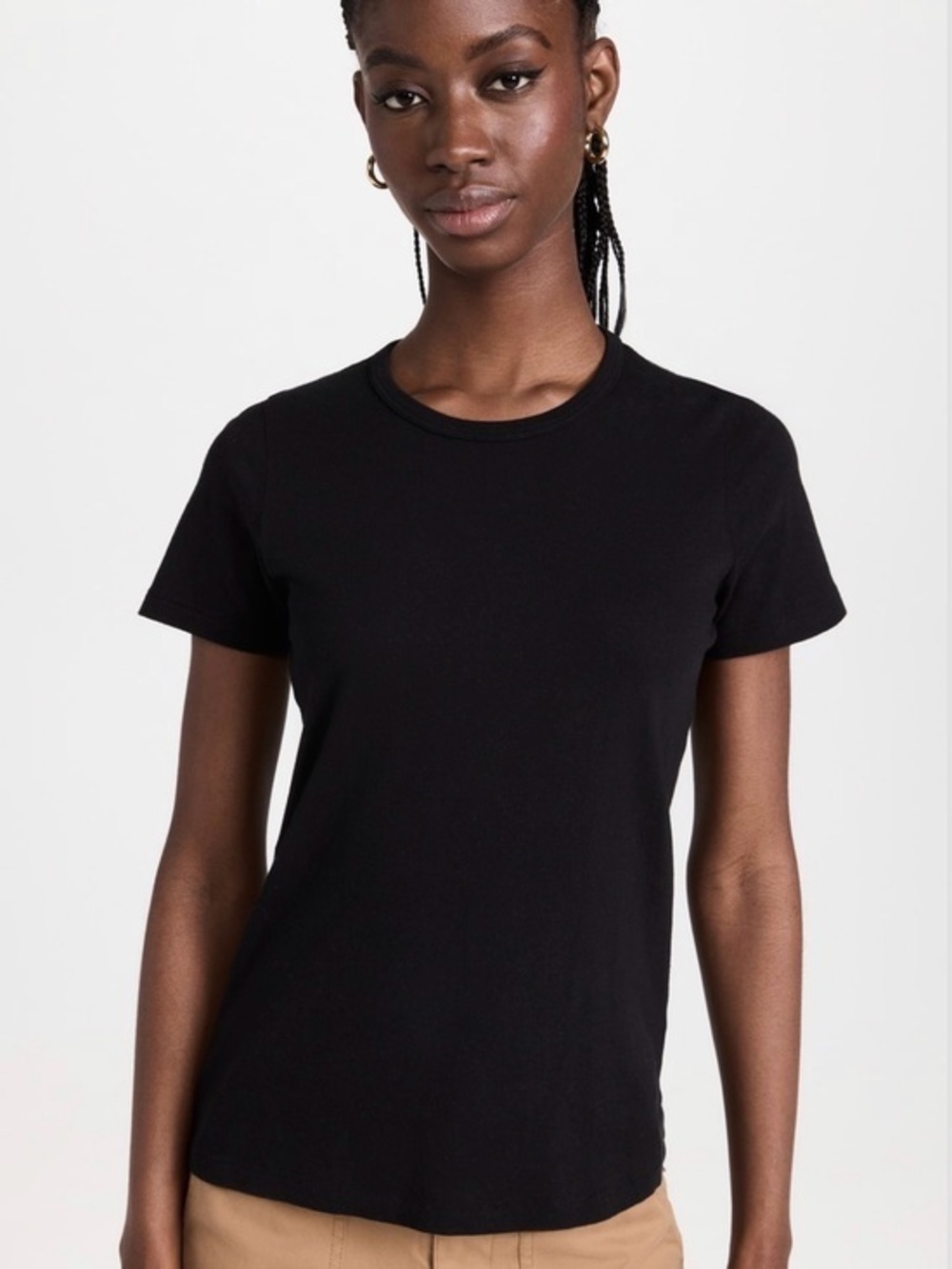Jenni Kayne Black Short Sleeve Crewneck Tee 100 percent cotton size S